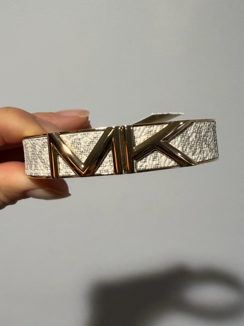 Michael Kors White Logo Bangle Bracelet